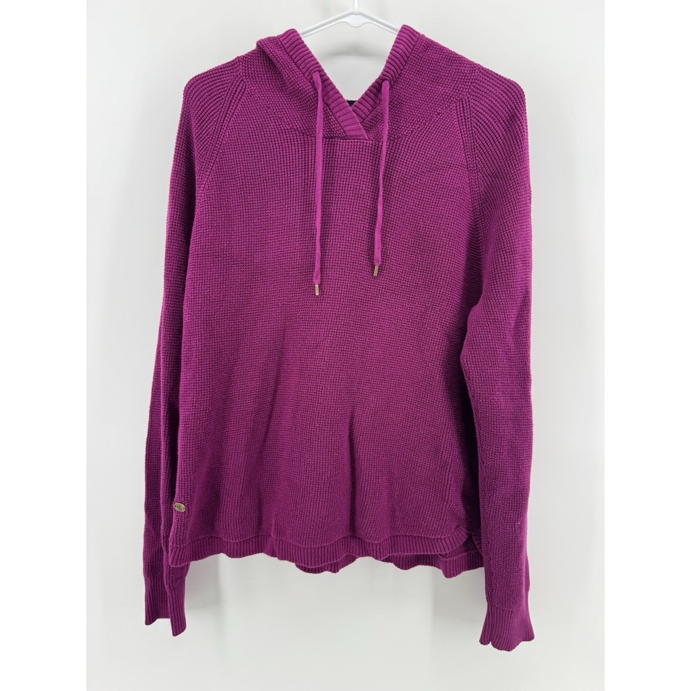 Lauren Ralph Lauren Purple Knit Hoodie Women's XL 100% Cotton